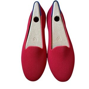 Rothy’s The Lounge Loafer Bombshell Red Flats Size 7.5 NWT
